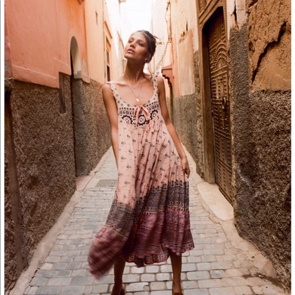 spell lionheart midi dress